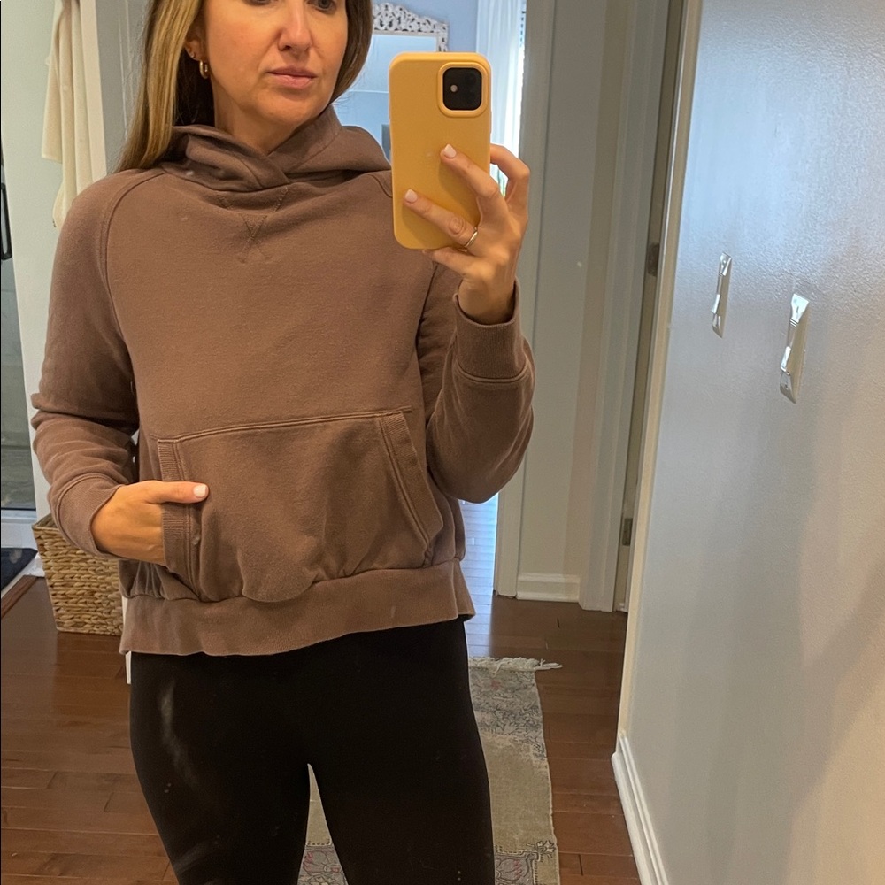 Athleta purplish brown  Hoodie with Front Pocket
